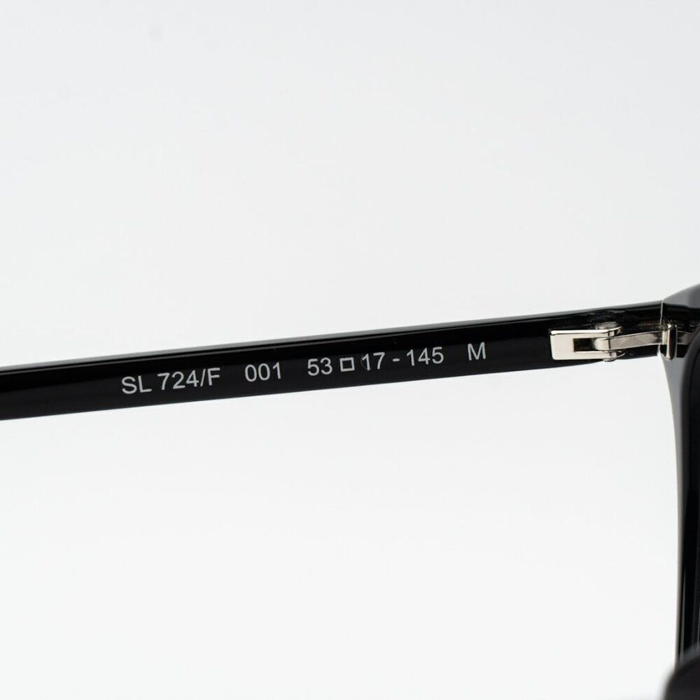 NEW Saint Laurent SL724/F 001 Black Oval Women Eyeglasses - Picture 9 of 10
